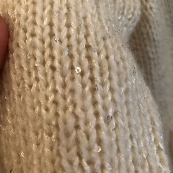 Ivory knitted sequin jacket - Picture 7 of 9